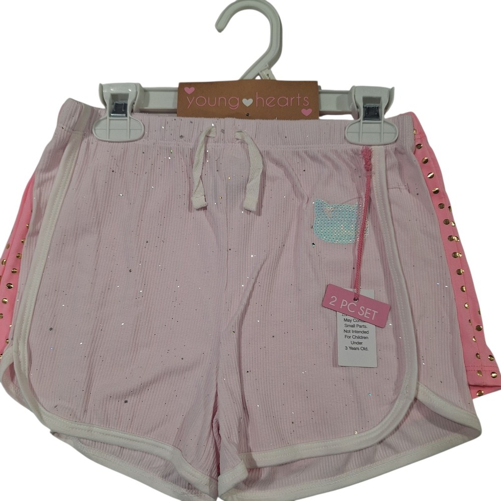 Set of 2 shorts for girls size 7-8 new fashion colors‎